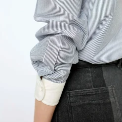 Women GERARD DAREL - Chemise à rayures et col blanc - Anthracite