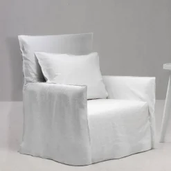 202 GERVASONI Gervasoni - Fauteuil Ghost n°05 - Lin Blanc