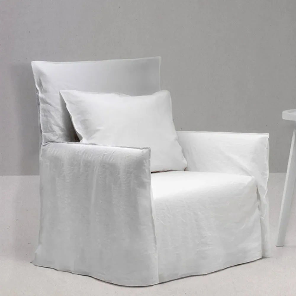 202 GERVASONI Gervasoni - Fauteuil Ghost n°05 - Lin Blanc