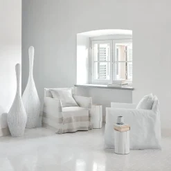 202 GERVASONI Gervasoni - Fauteuil Ghost n°04 - Lin Blanc