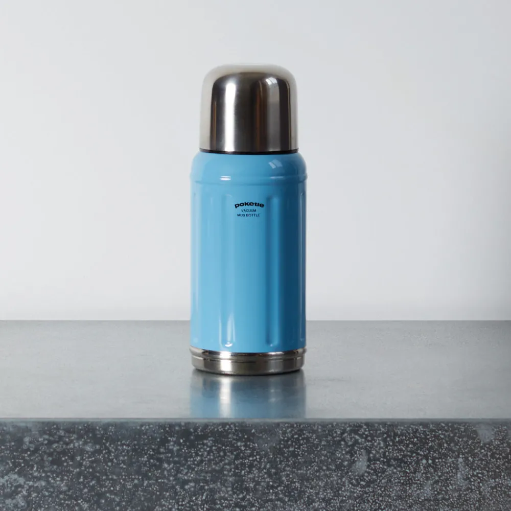 738 POKETLE Gourde Thermos 350ml - Bleu - Poketle