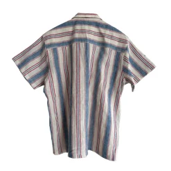 Harago - Chemise Ticking Rayures - Blanc