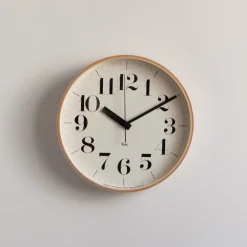 1091 LEMNOS Horloge murale en contreplaqué Riki M