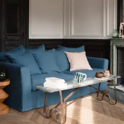 MERCI Housse de canapé - Bleu Pétrole
