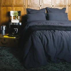 2100 GAZEX Housse de couette en gaze de coton - Gris Fusain