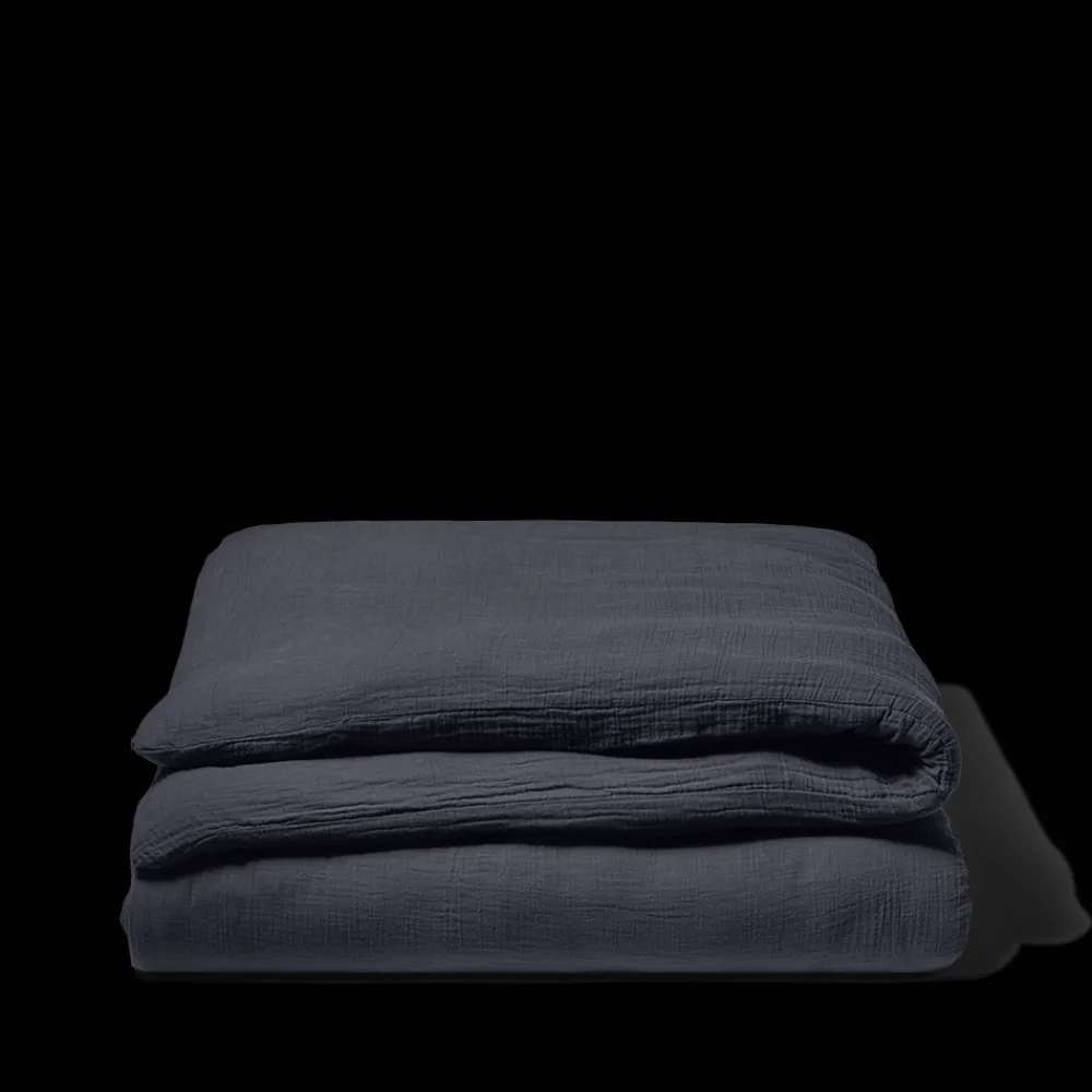 2100 GAZEX Housse de couette en gaze de coton - Gris Fusain