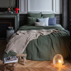 2100 GAZEX Housse de couette en gaze de coton - Vert Luxembourg