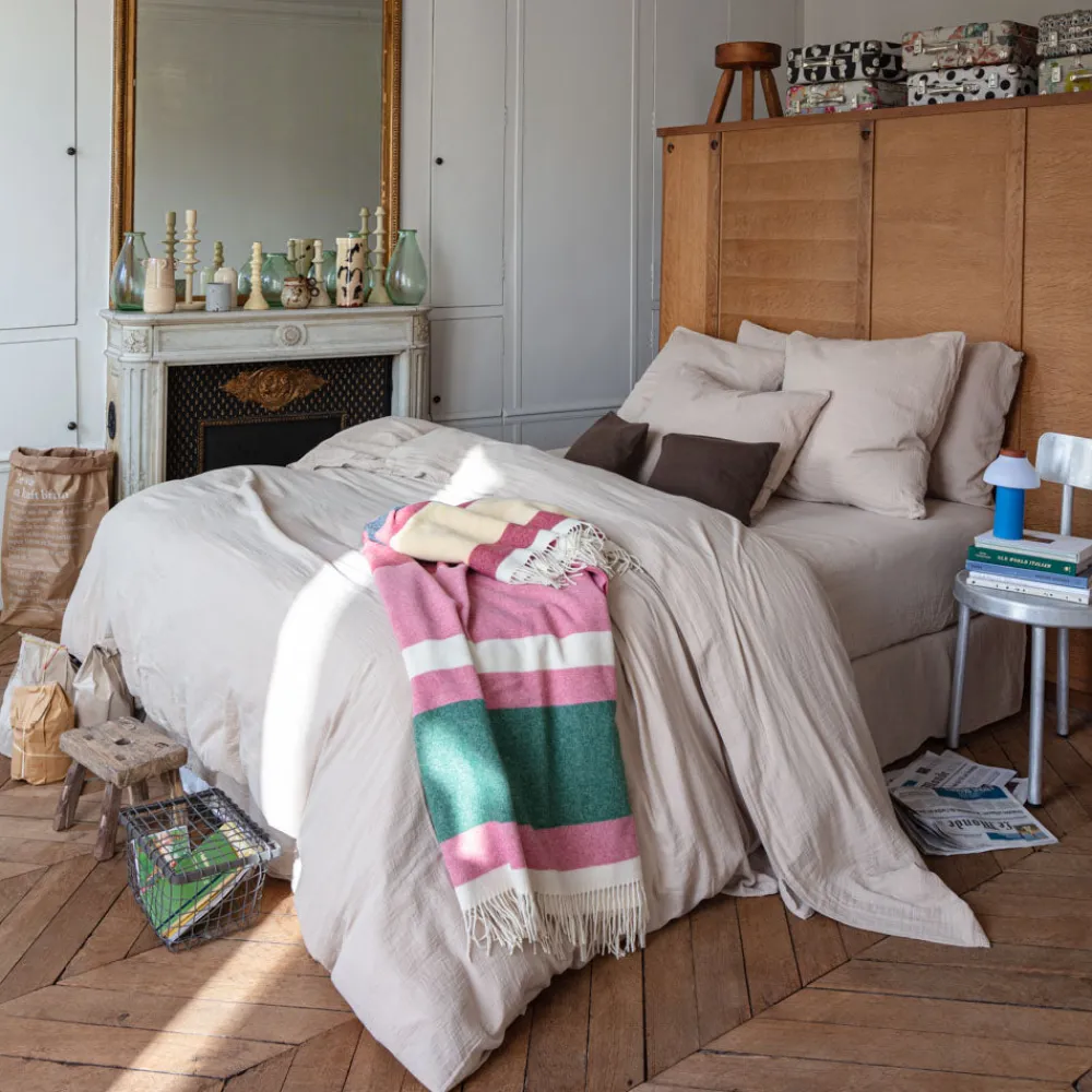 2100 GAZEX Housse de couette en gaze de coton - Beige Quai de Seine