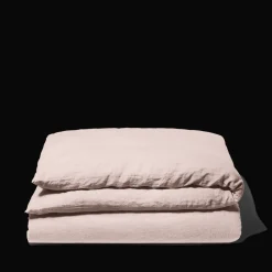 200 LINTEX Housse de couette en lin lavé - Beige Rosé