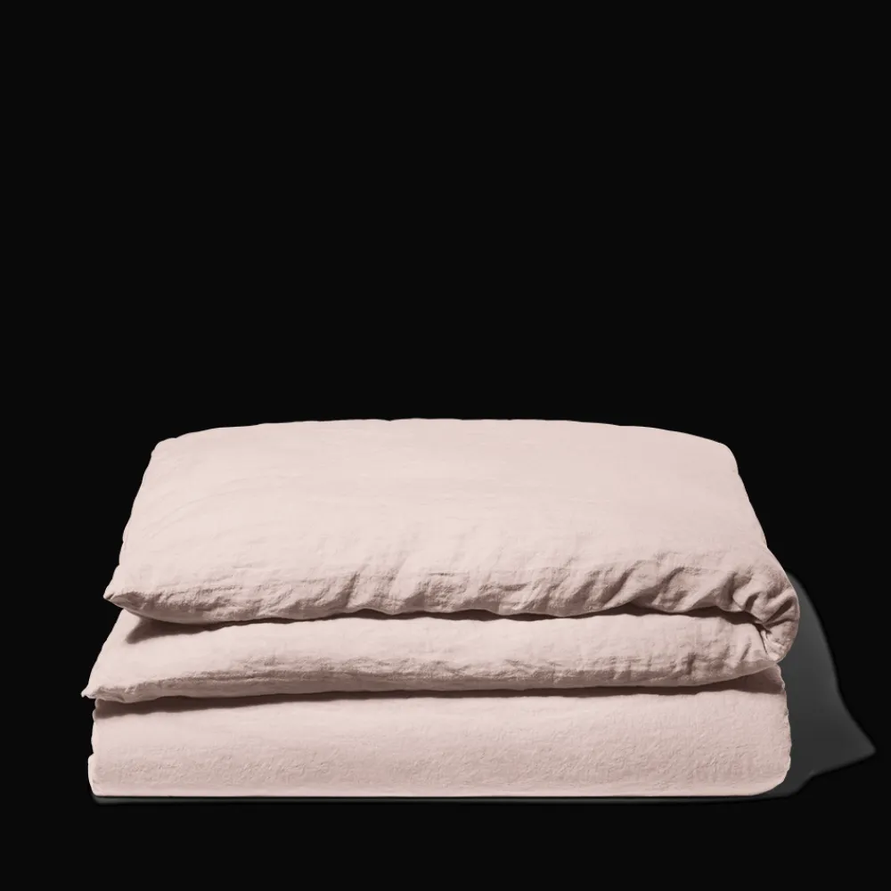200 LINTEX Housse de couette en lin lavé - Beige Rosé
