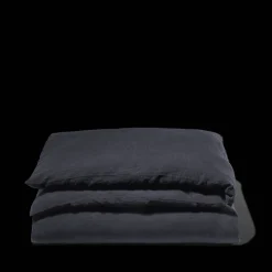 200 LINTEX Housse de couette en lin lavé - Bleu Encre