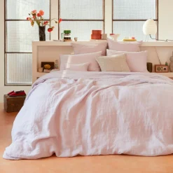 200 LINTEX Housse de couette en lin lavé - Parme Fuji Iro