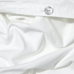 1700 COTEX Housse de couette en percale de coton - Blanc Craie