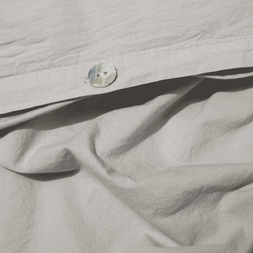 1700 COTEX Housse de couette en percale de coton - Gris Pavot