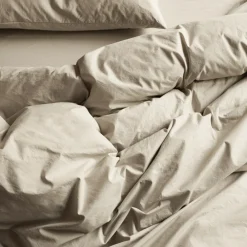 1700 COTEX Housse de couette en percale de coton - Beige Dune
