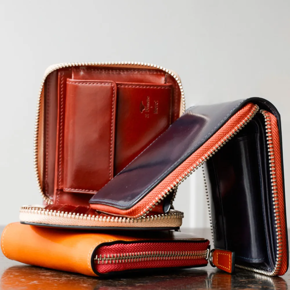 Women Il Bussetto x Merci - Portefeuille Bi-Fold Zip - Bleu