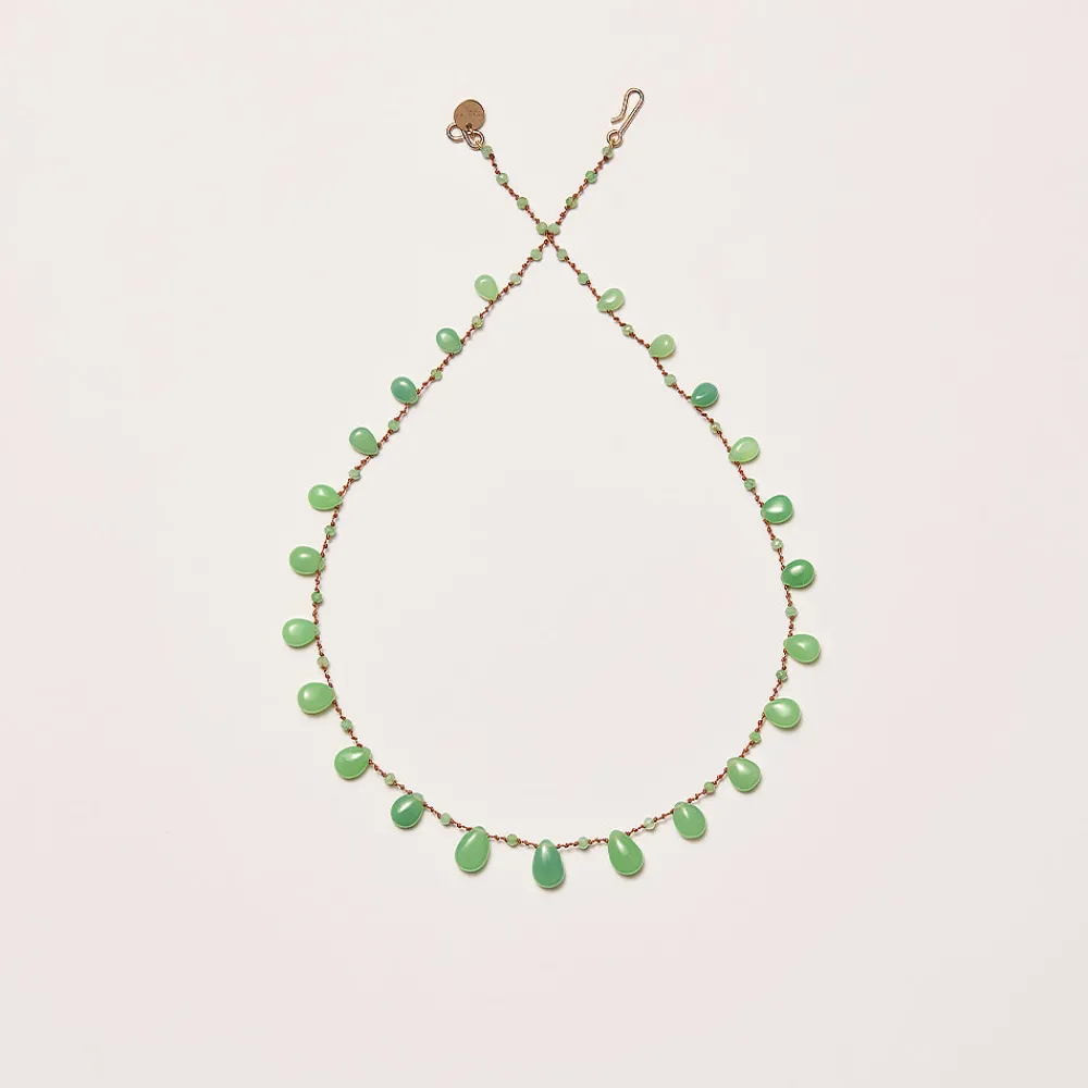 Women Ivarene - Collier Evergreen Drop & Beads - Vert