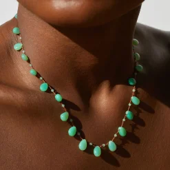 Women Ivarene - Collier Evergreen Drop & Beads - Vert