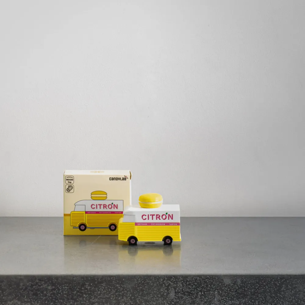 Kids 1499 CANDYLAB Jouet en bois - Yellow Macaron Van