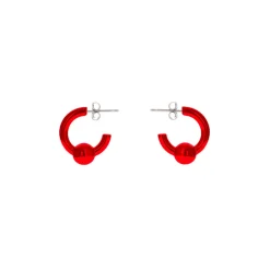 Women Justine Clenquet - Boucles d'oreilles Sam - Rouge