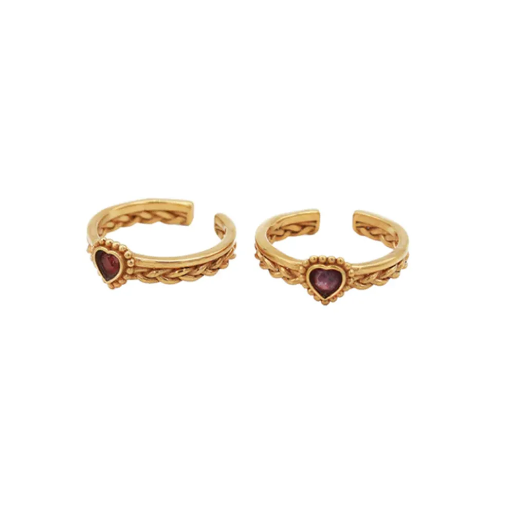 Women LA2L - Bague Sacha - Coeur Tréssé Amethyste