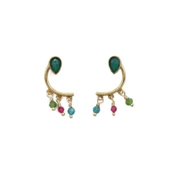 Women LA2L - Boucles d'oreilles Isha - Pampilles Vert