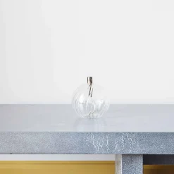 1139 BAZAR DE LUXE Lampe à huile sphère striée
