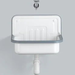 1179 STOCK B Lavabo acier bordure noir