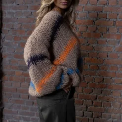 Women Les Tricots D'o Les Tricots D'o - Pull Rayé - Camel