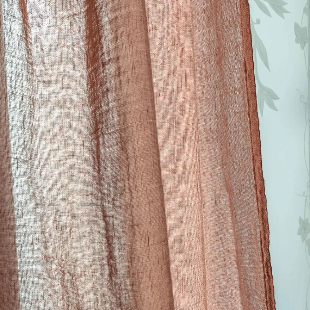 200 LINTEX Linen & cotton voile - Pink Clay