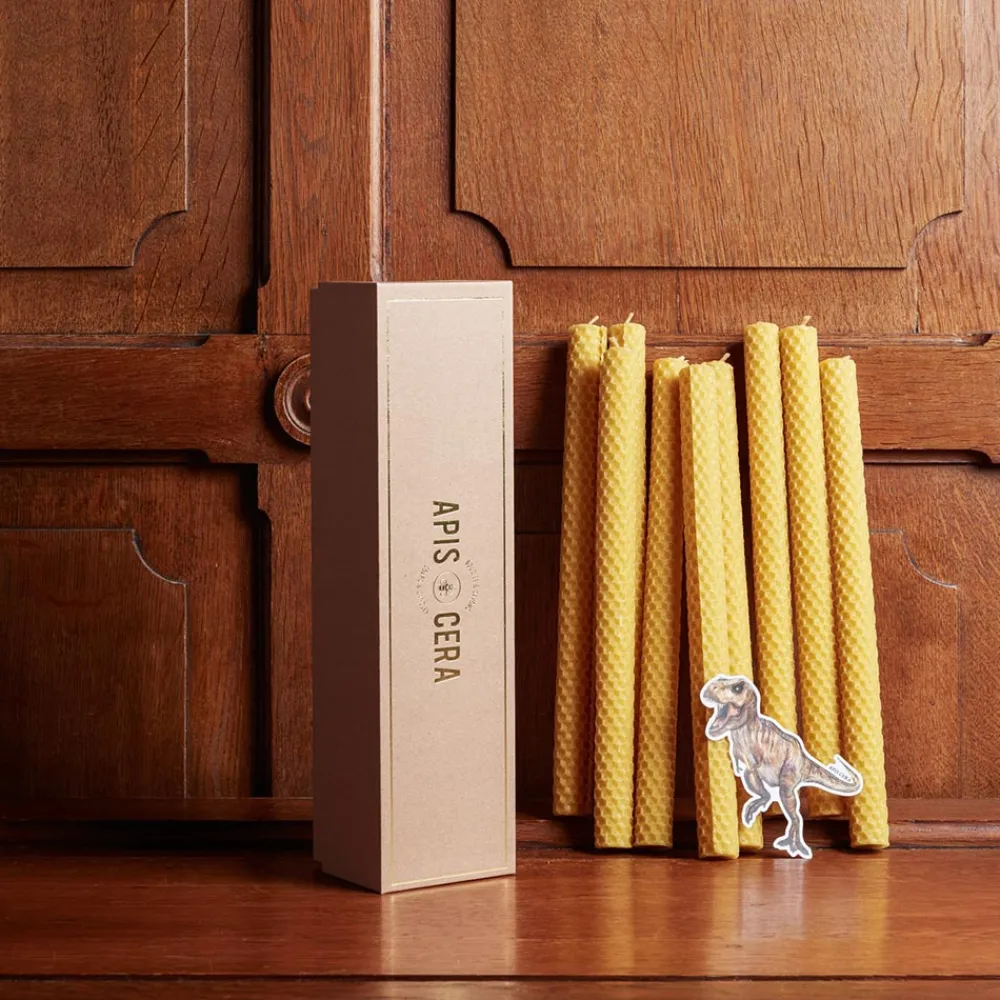 992 APIS CERA Lot de Chandelles Lucienne - Jaune