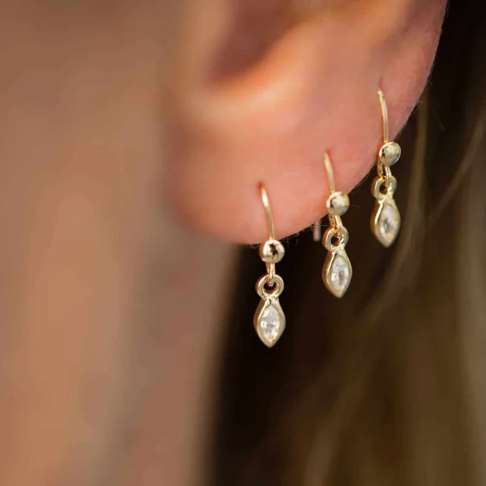Women LUJ - Boucles d’oreille dormeuses Marquises - Doré