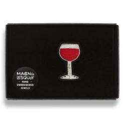 Women MACON & LESQUOY Macon & Lesquoy - Broche - Verre de vin rouge