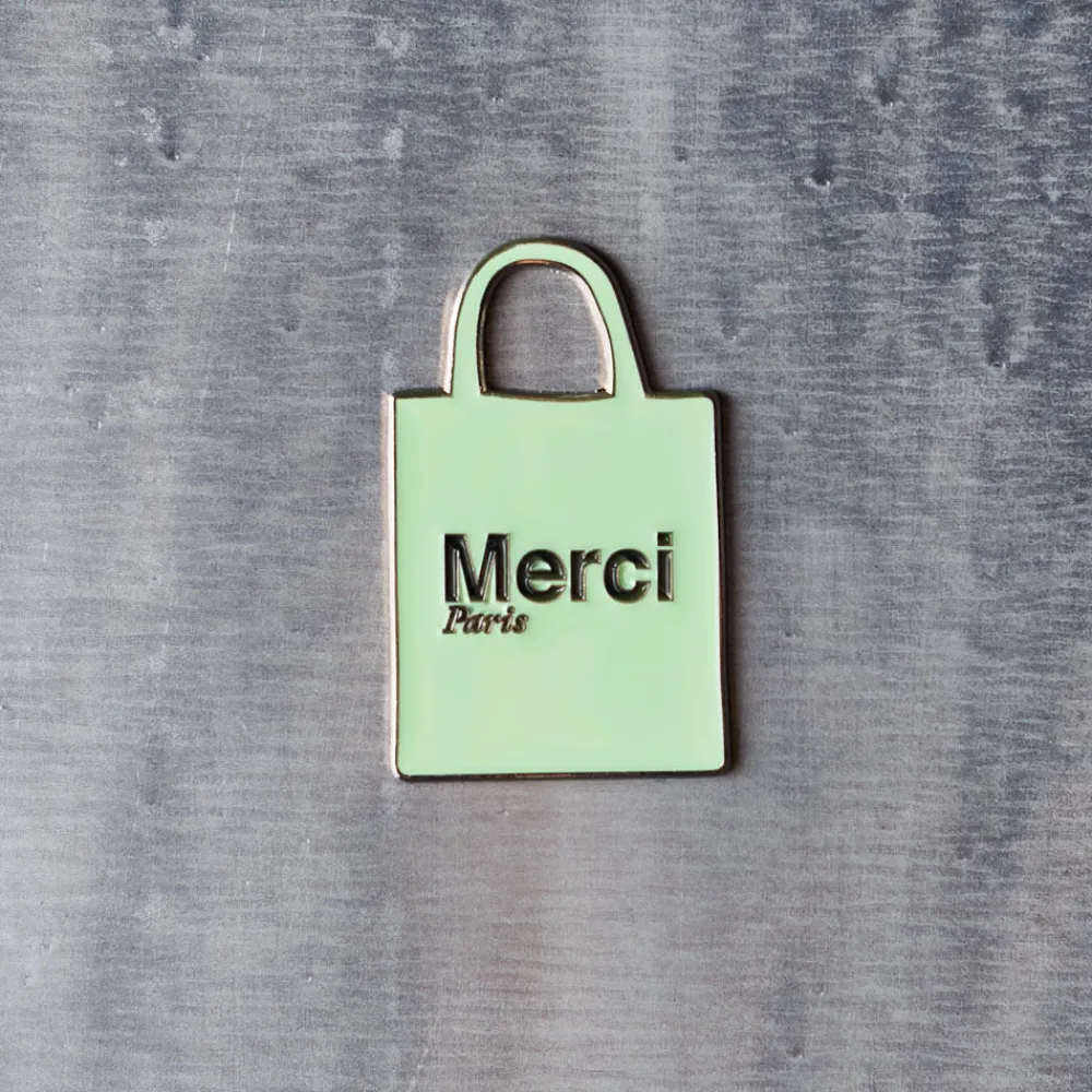 2213 HEYANG Magnet en métal Merci - Tote bag Vert