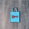 2213 HEYANG Magnet en métal Merci - Tote bag Bleu