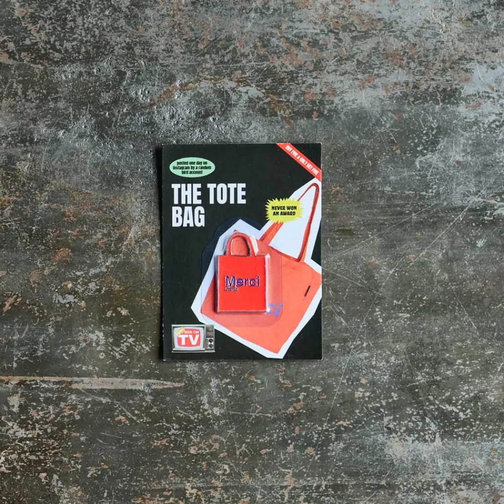 2213 HEYANG Magnet en métal Merci - Tote bag Rouge