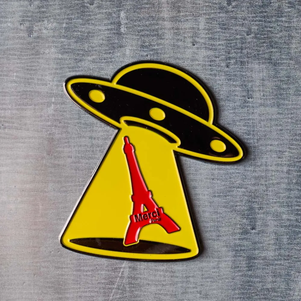 2213 HEYANG Magnet en métal Merci UFO - Tour Eiffel