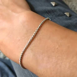 Women MARA SCALISE - Bracelet Thin Box Chain - Silver