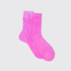 Women Maria La Rosa - Chaussettes One Ribbed Laminate - Fuchsia