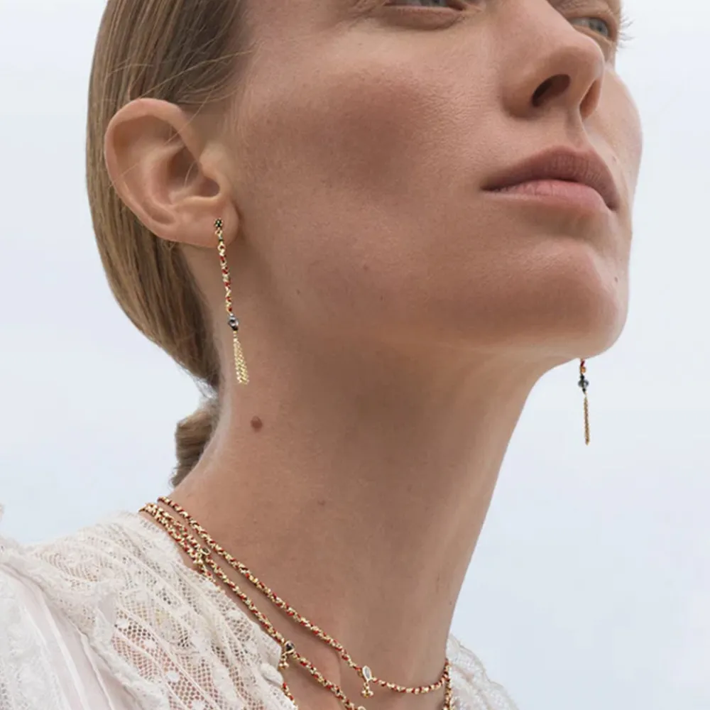 Women MARIE LAURE CHAMOREL - Boucles d'oreilles n°815 - Gold Red