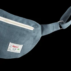 200 LINTEX Merci - Banane To Go en lin - Bleu Pétrole