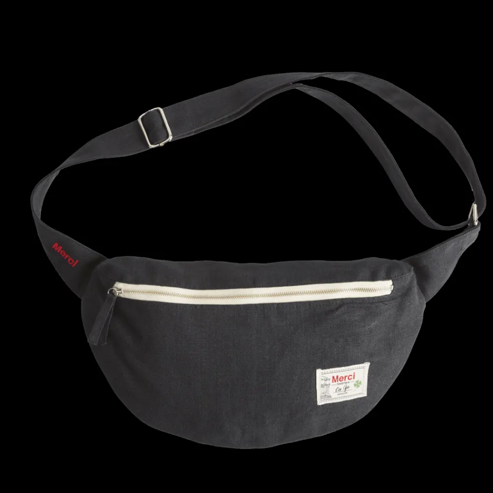 200 LINTEX Merci - Banane To Go en lin - Bleu Encre