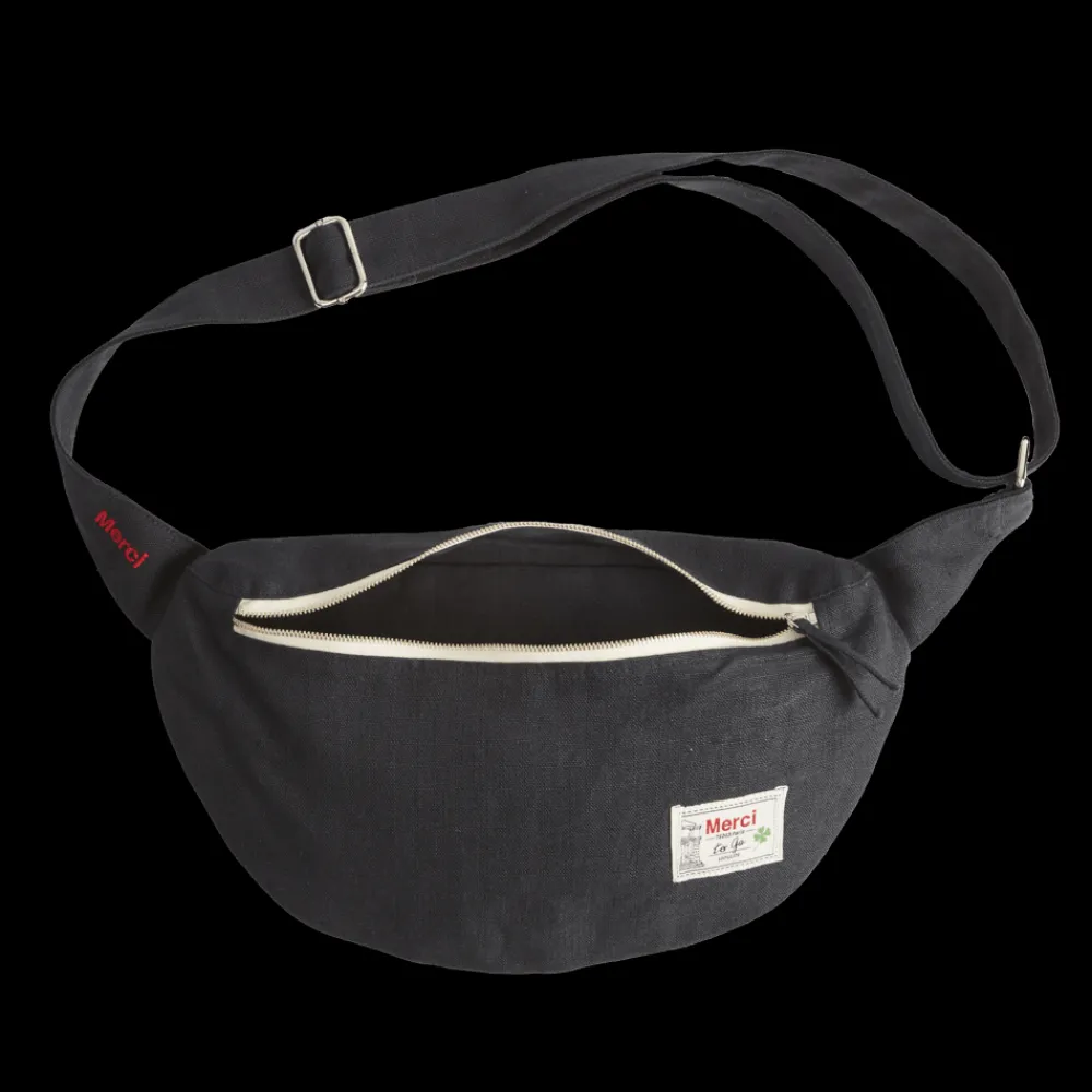 200 LINTEX Merci - Banane To Go en lin - Bleu Encre