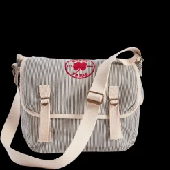 2102 VJ SOURCING Merci - Besace en canvas - Rayures Bleu