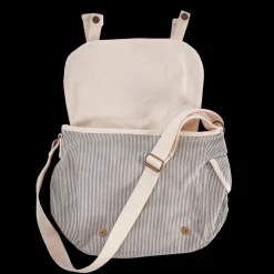 2102 VJ SOURCING Merci - Besace en canvas - Rayures Bleu