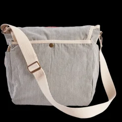 2102 VJ SOURCING Merci - Besace en canvas - Rayures Bleu