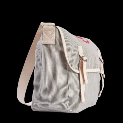 2102 VJ SOURCING Merci - Besace en canvas - Rayures Bleu
