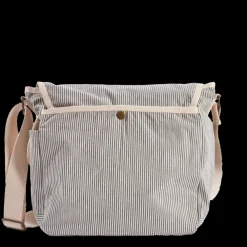 2102 VJ SOURCING Merci - Besace en canvas - Rayures Bleu
