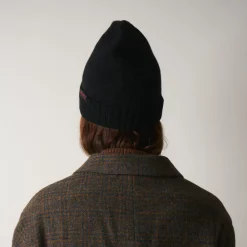 Women ST01 Merci - Bonnet en laine et cachemire - Noir & Rouge