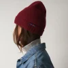 Women ST01 Merci - Bonnet en laine et cachemire - Bordeaux & Rose